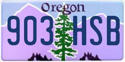 OR license plate 903HSB