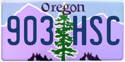 OR license plate 903HSC