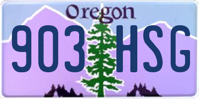 OR license plate 903HSG