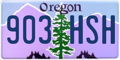 OR license plate 903HSH