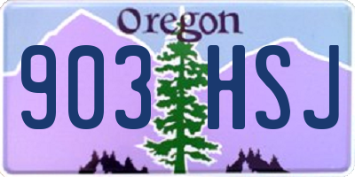 OR license plate 903HSJ