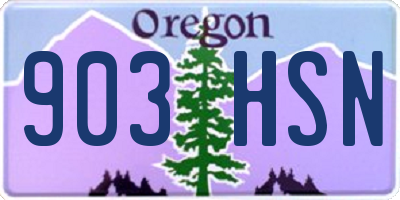OR license plate 903HSN