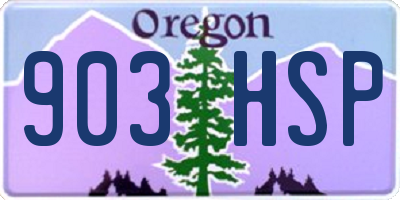 OR license plate 903HSP