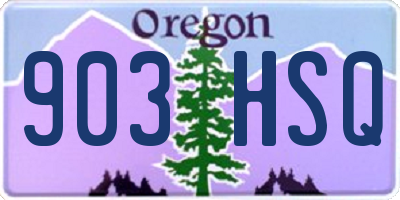 OR license plate 903HSQ