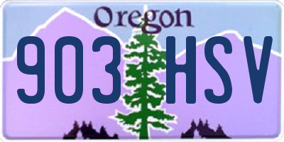 OR license plate 903HSV