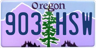 OR license plate 903HSW