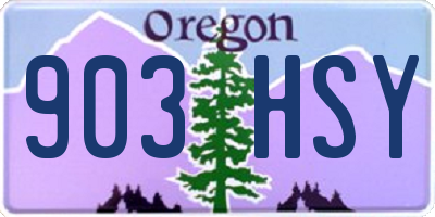 OR license plate 903HSY