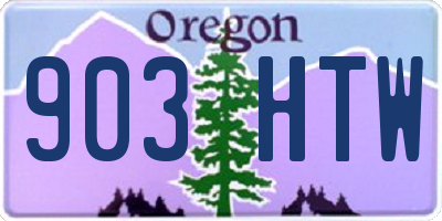 OR license plate 903HTW