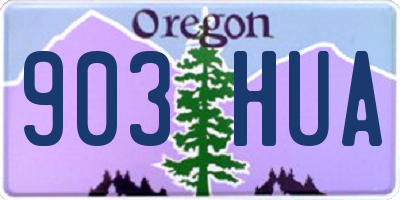 OR license plate 903HUA