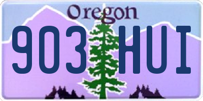 OR license plate 903HUI