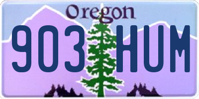 OR license plate 903HUM