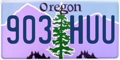 OR license plate 903HUU