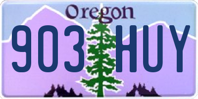 OR license plate 903HUY