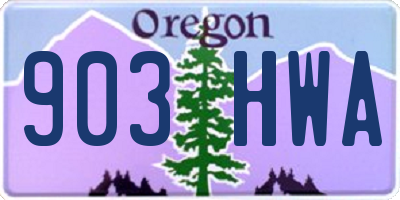OR license plate 903HWA