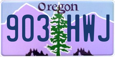OR license plate 903HWJ