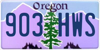 OR license plate 903HWS