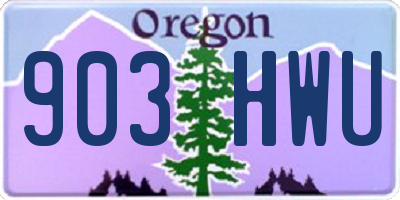 OR license plate 903HWU