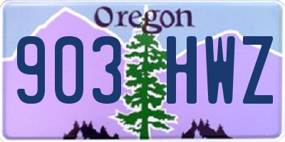 OR license plate 903HWZ