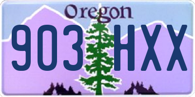 OR license plate 903HXX