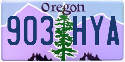 OR license plate 903HYA