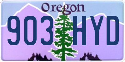 OR license plate 903HYD