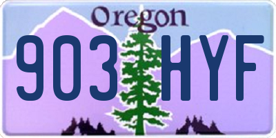 OR license plate 903HYF