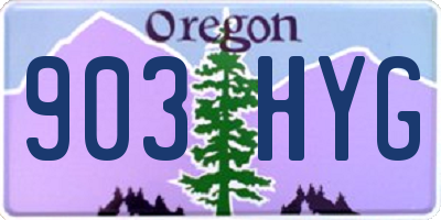 OR license plate 903HYG