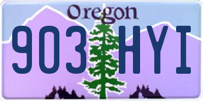 OR license plate 903HYI