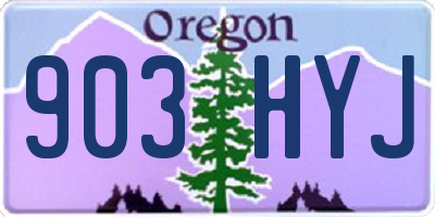 OR license plate 903HYJ