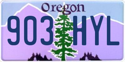 OR license plate 903HYL