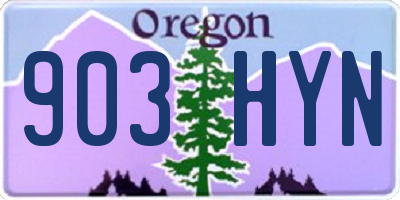 OR license plate 903HYN