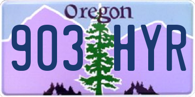 OR license plate 903HYR