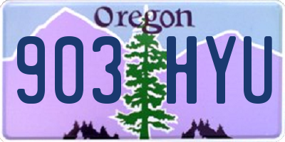 OR license plate 903HYU