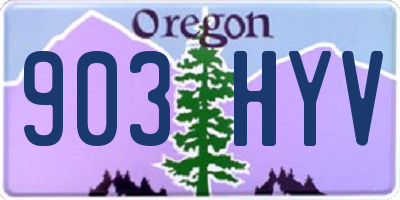 OR license plate 903HYV