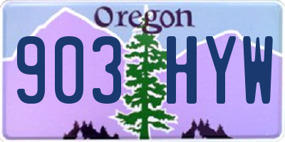 OR license plate 903HYW