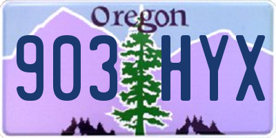 OR license plate 903HYX