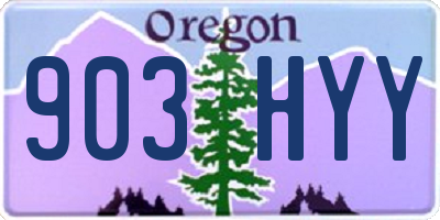 OR license plate 903HYY