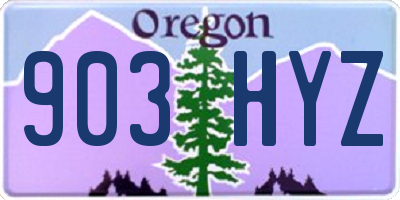 OR license plate 903HYZ