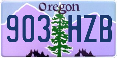 OR license plate 903HZB