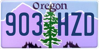OR license plate 903HZD