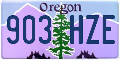 OR license plate 903HZE