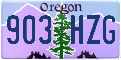 OR license plate 903HZG