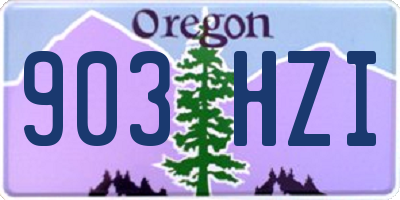 OR license plate 903HZI