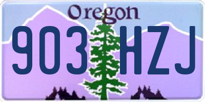 OR license plate 903HZJ