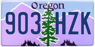 OR license plate 903HZK
