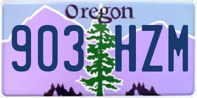 OR license plate 903HZM