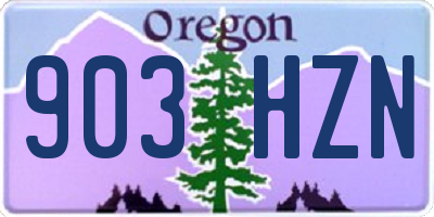 OR license plate 903HZN
