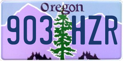OR license plate 903HZR
