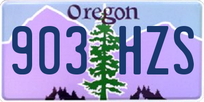 OR license plate 903HZS