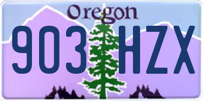 OR license plate 903HZX